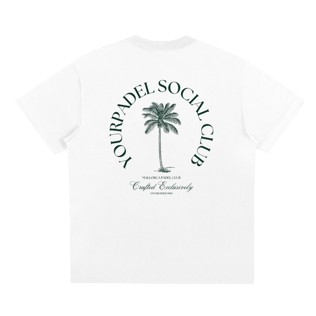 White T-Shirt with Green Logo