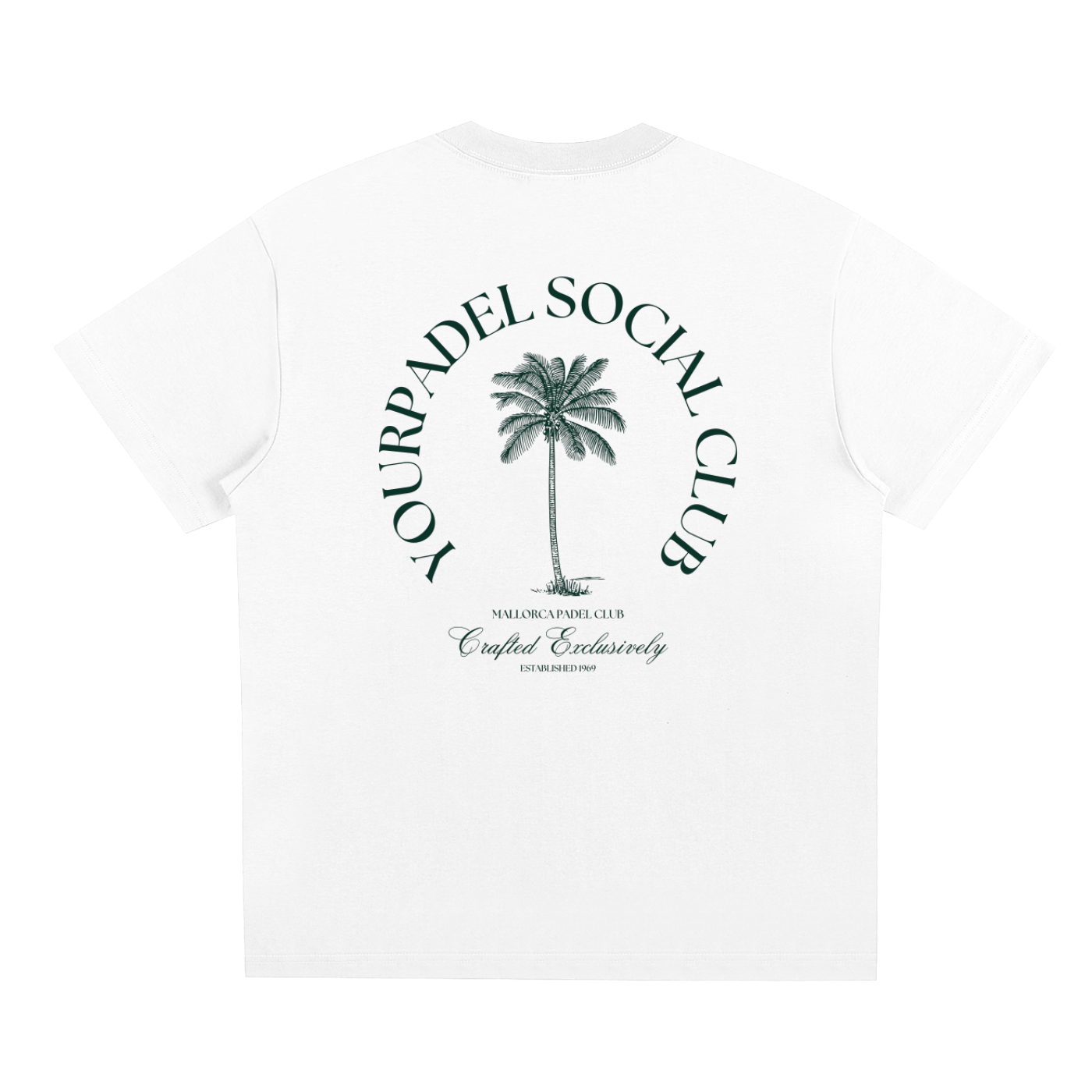 White T-Shirt with Green Logo